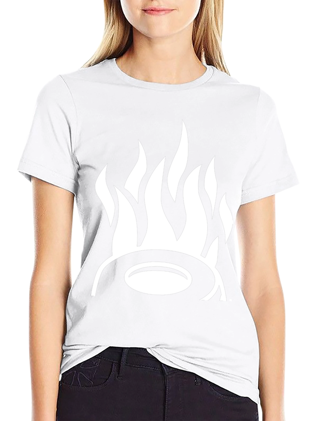 Flame Design Black T-Shirt