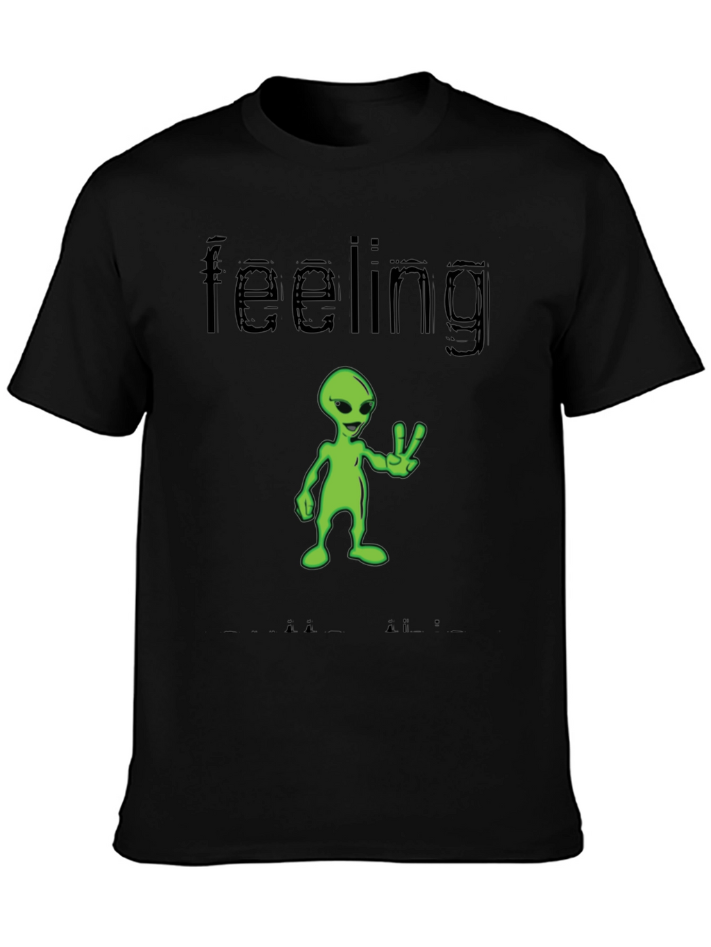 Feeling Alien T-Shirt - Black Graphic Tee
