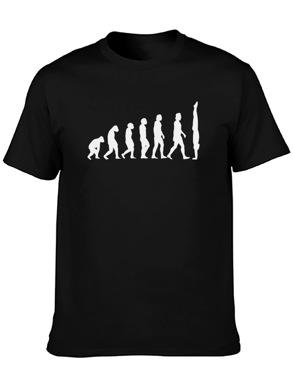 Evolution of Gymnastics Black Cotton T-Shirt