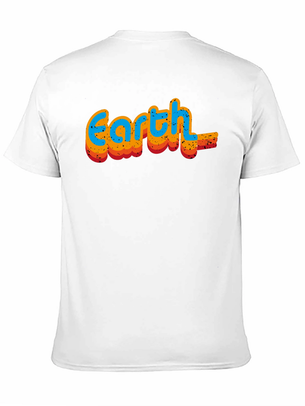 Retro Earth Graphic Black T-Shirt