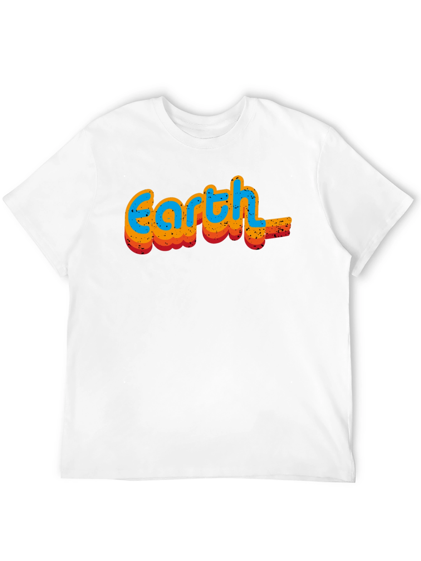 Retro Earth Graphic Black T-Shirt