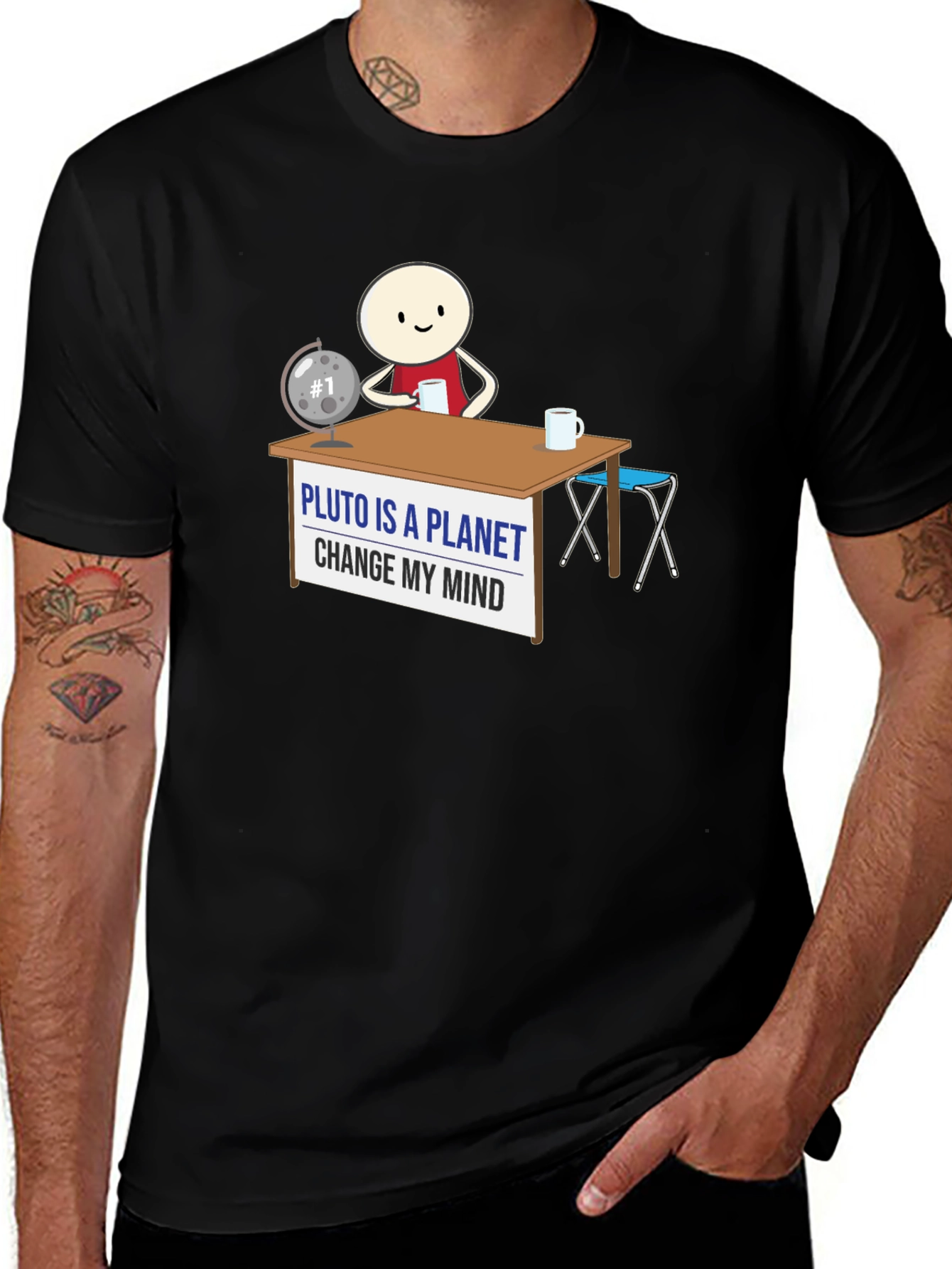 Pluto Is A Planet Change My Mind Graphic Tee