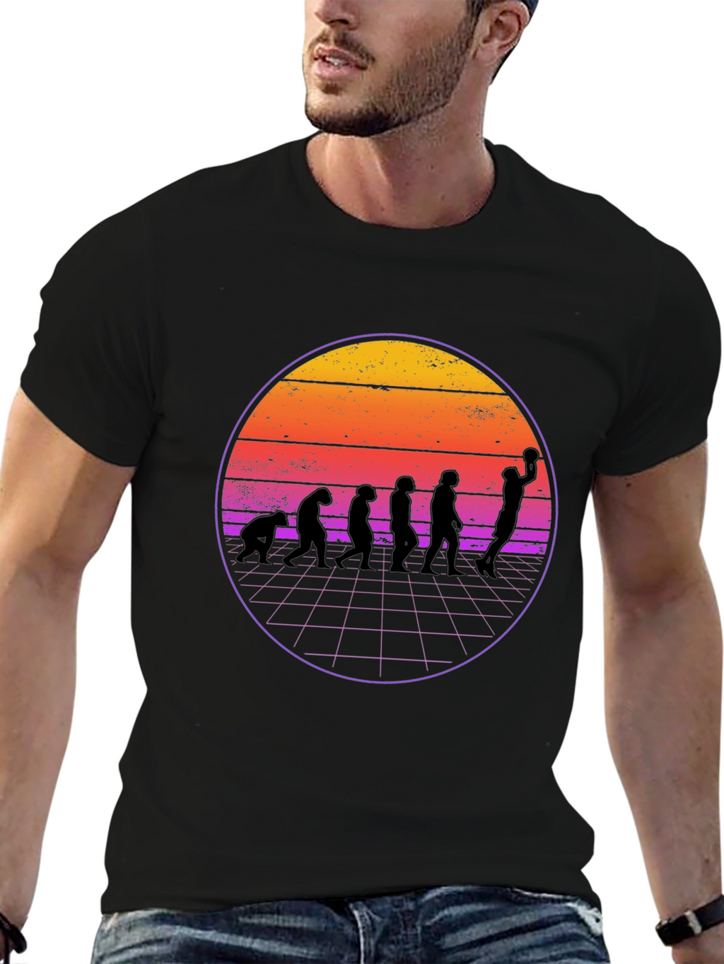 Retro Evolution Basketball T-Shirt