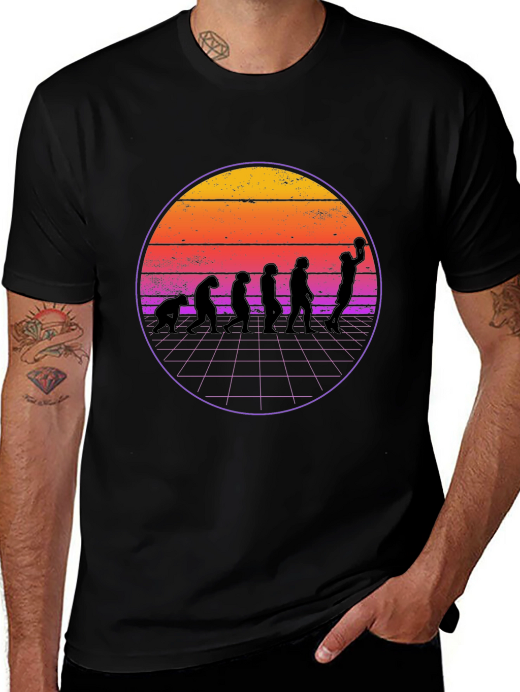 Retro Evolution Basketball T-Shirt