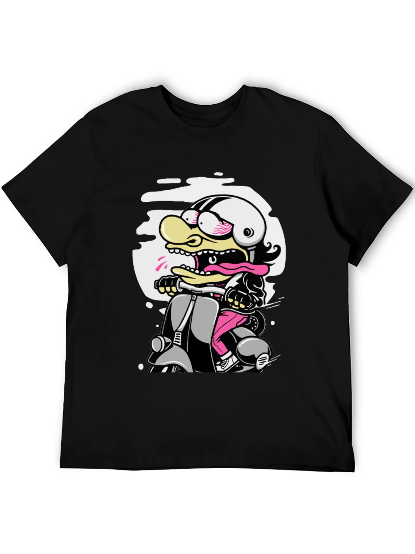 Cartoon Duck Scooter T-Shirt