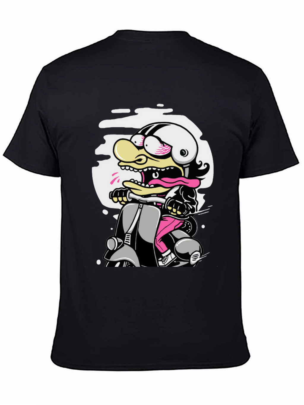 Cartoon Duck Scooter T-Shirt