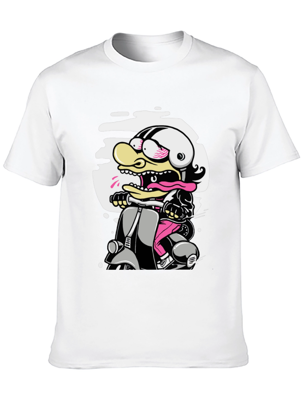 Cartoon Duck Scooter T-Shirt