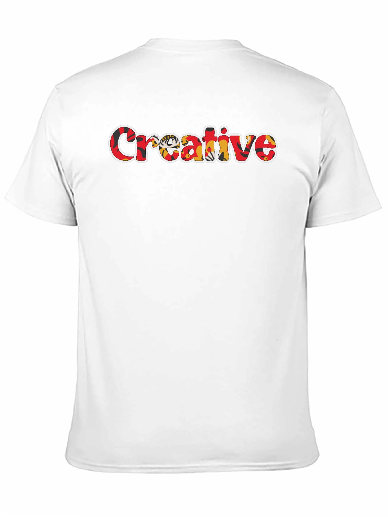 Creative Graphic Print Crew Neck T-Shirt