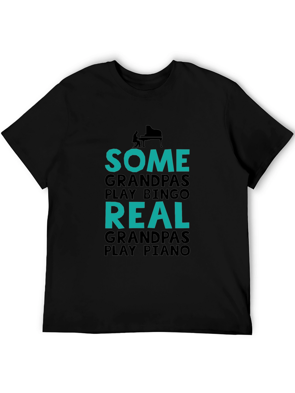 Real Grandpas Play Piano Graphic Tee