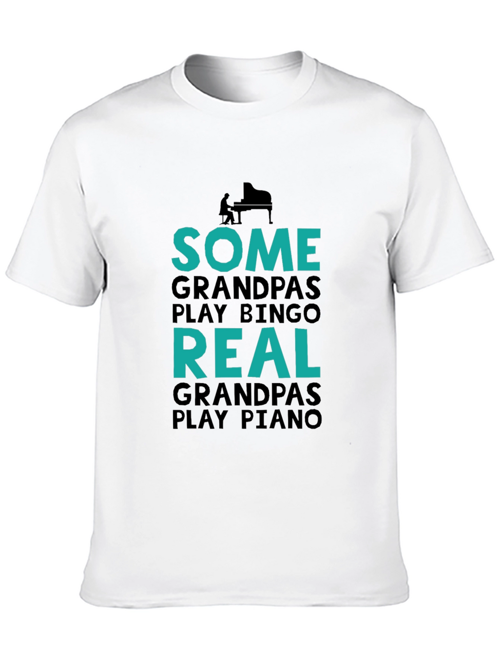 Real Grandpas Play Piano Graphic Tee