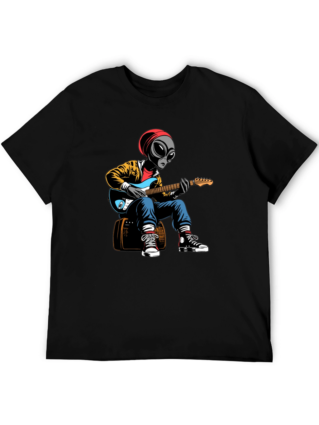 Alien Guitarist Graphic T-Shirt