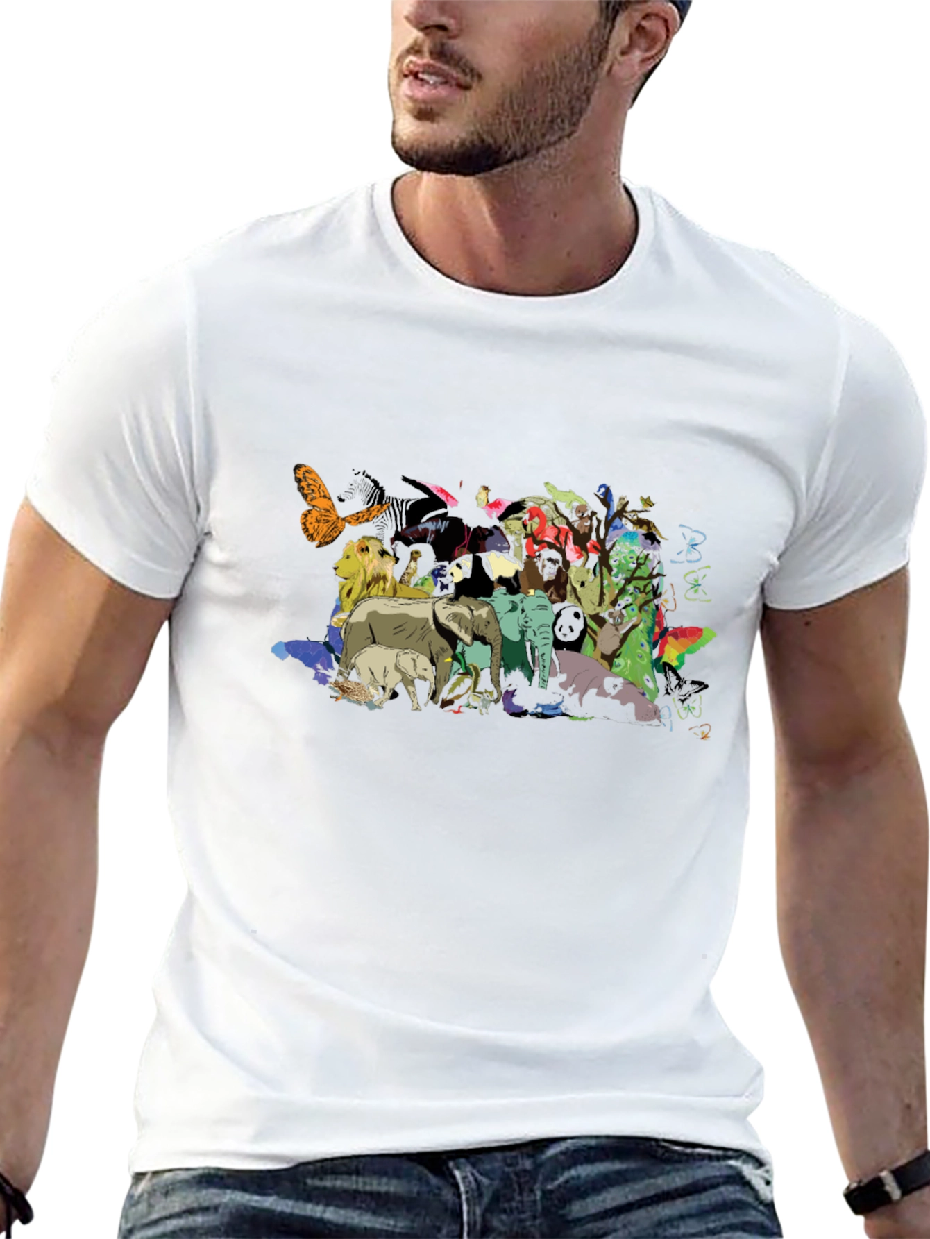 Animal Kingdom Graphic Black T-Shirt
