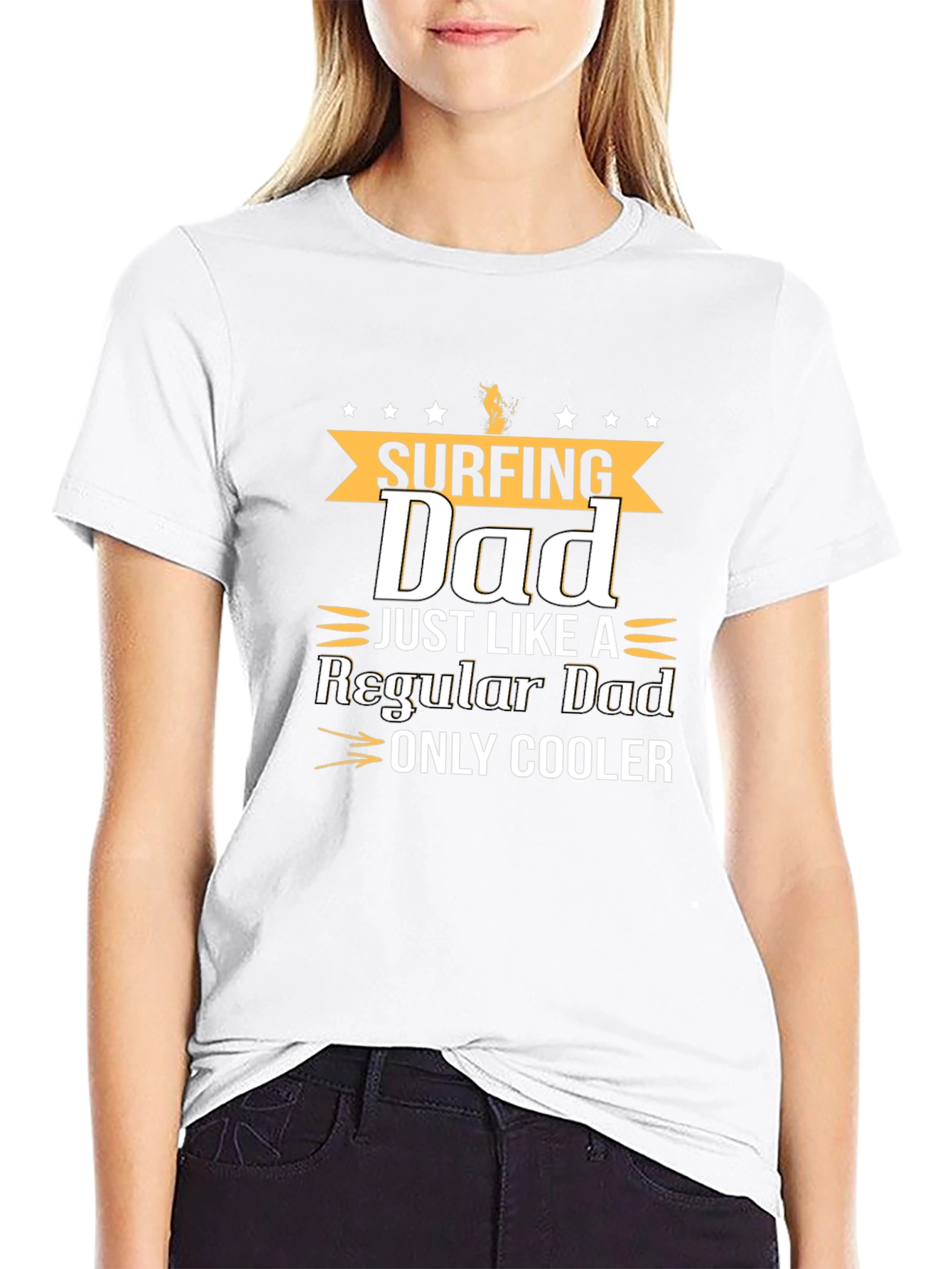 Surfing Dad Graphic T-Shirt - Cool Fathers Day Gift