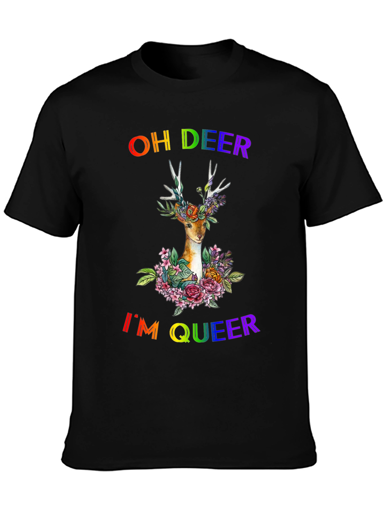 Oh Deer Im Queer Pride T-Shirt