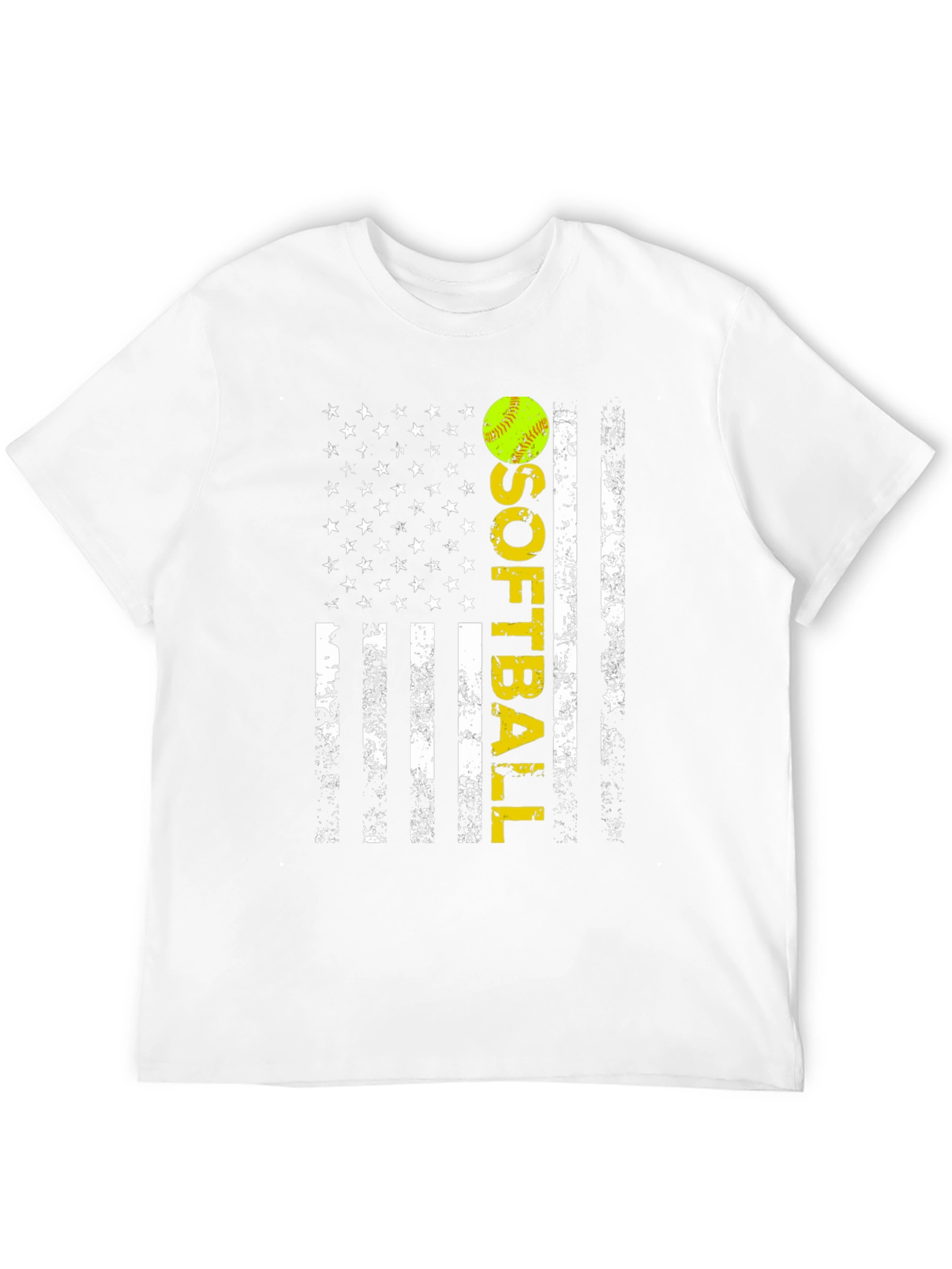 Softball American Flag T-Shirt