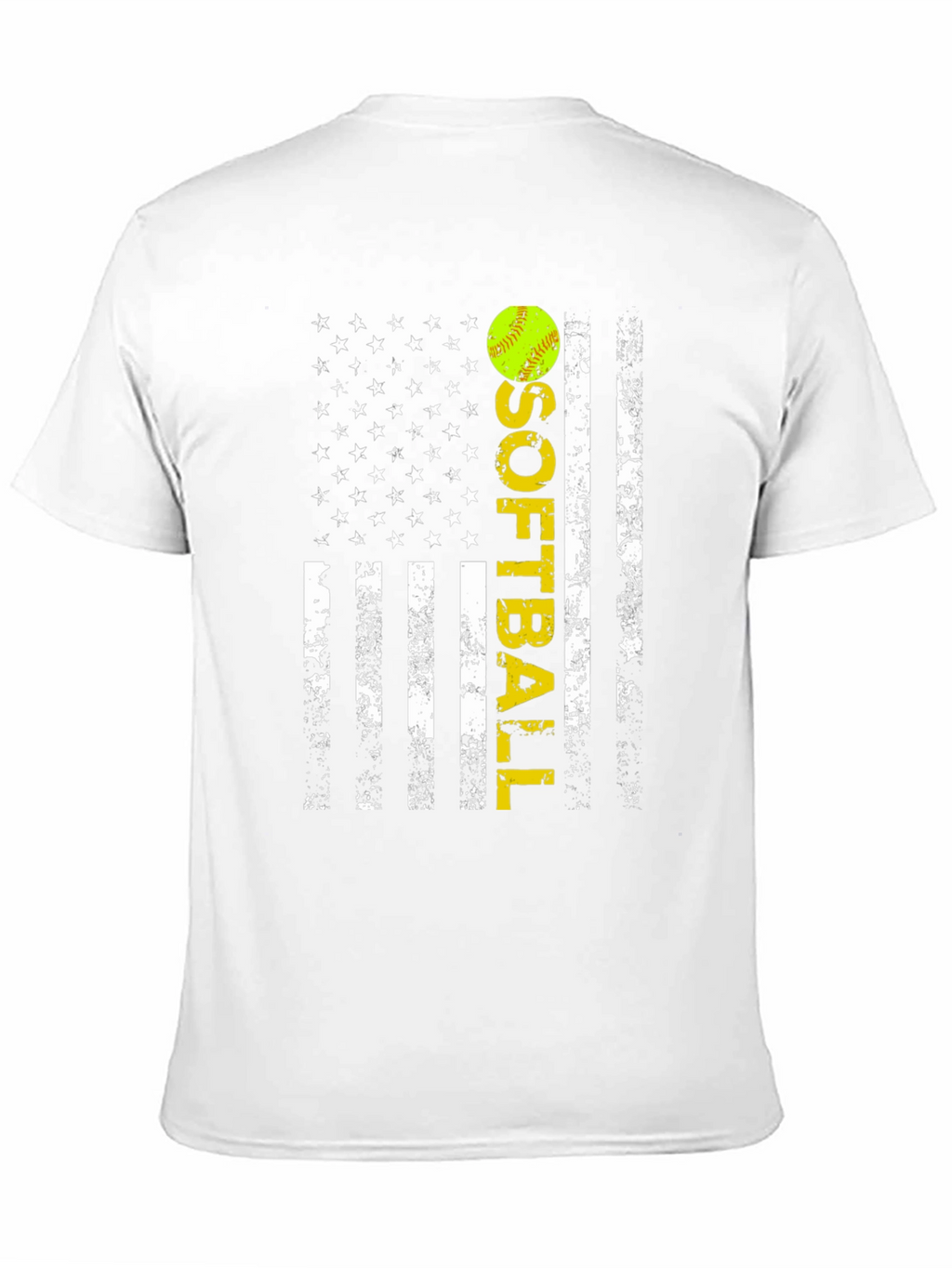 Softball American Flag T-Shirt