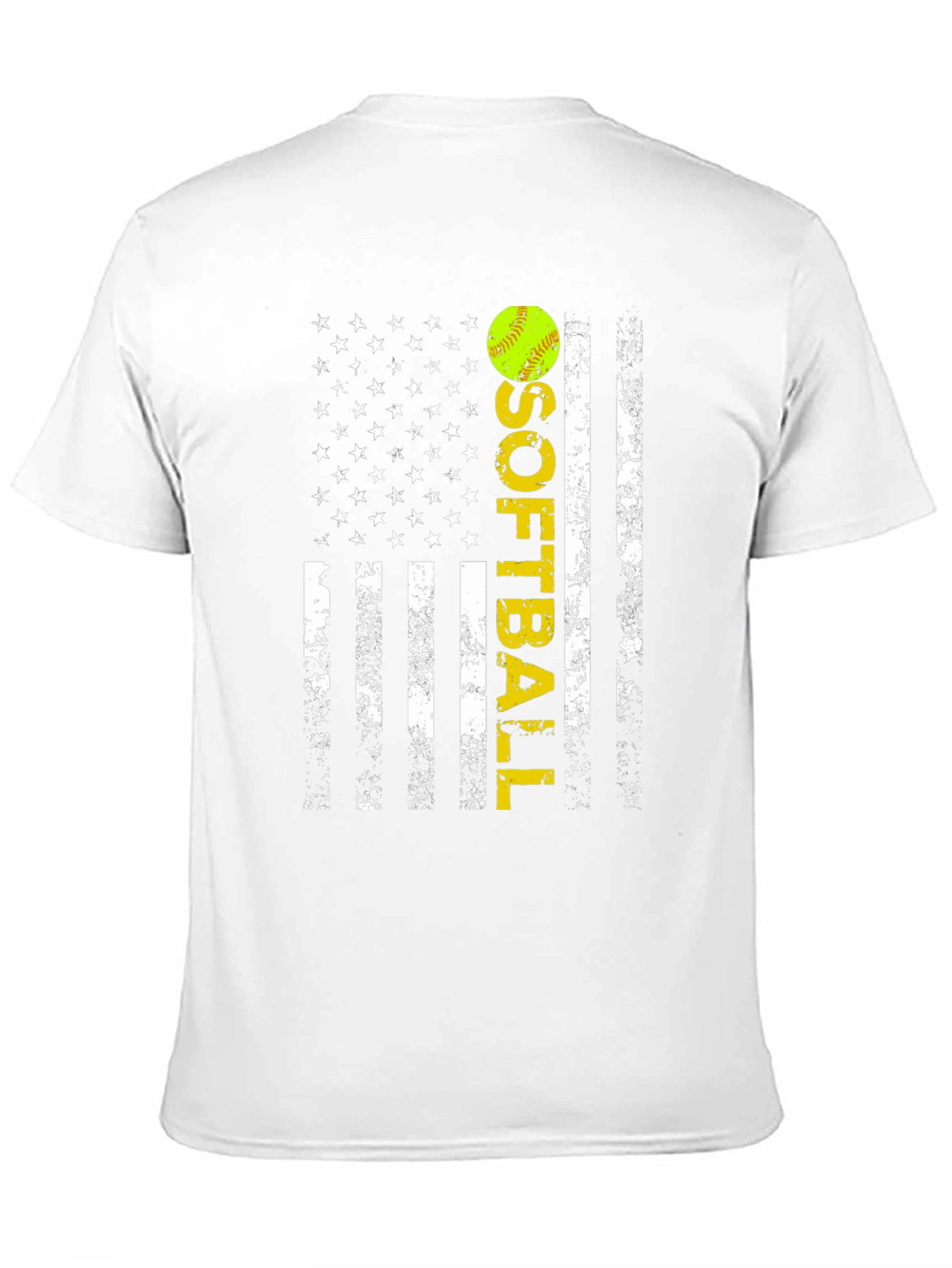 Softball American Flag T-Shirt