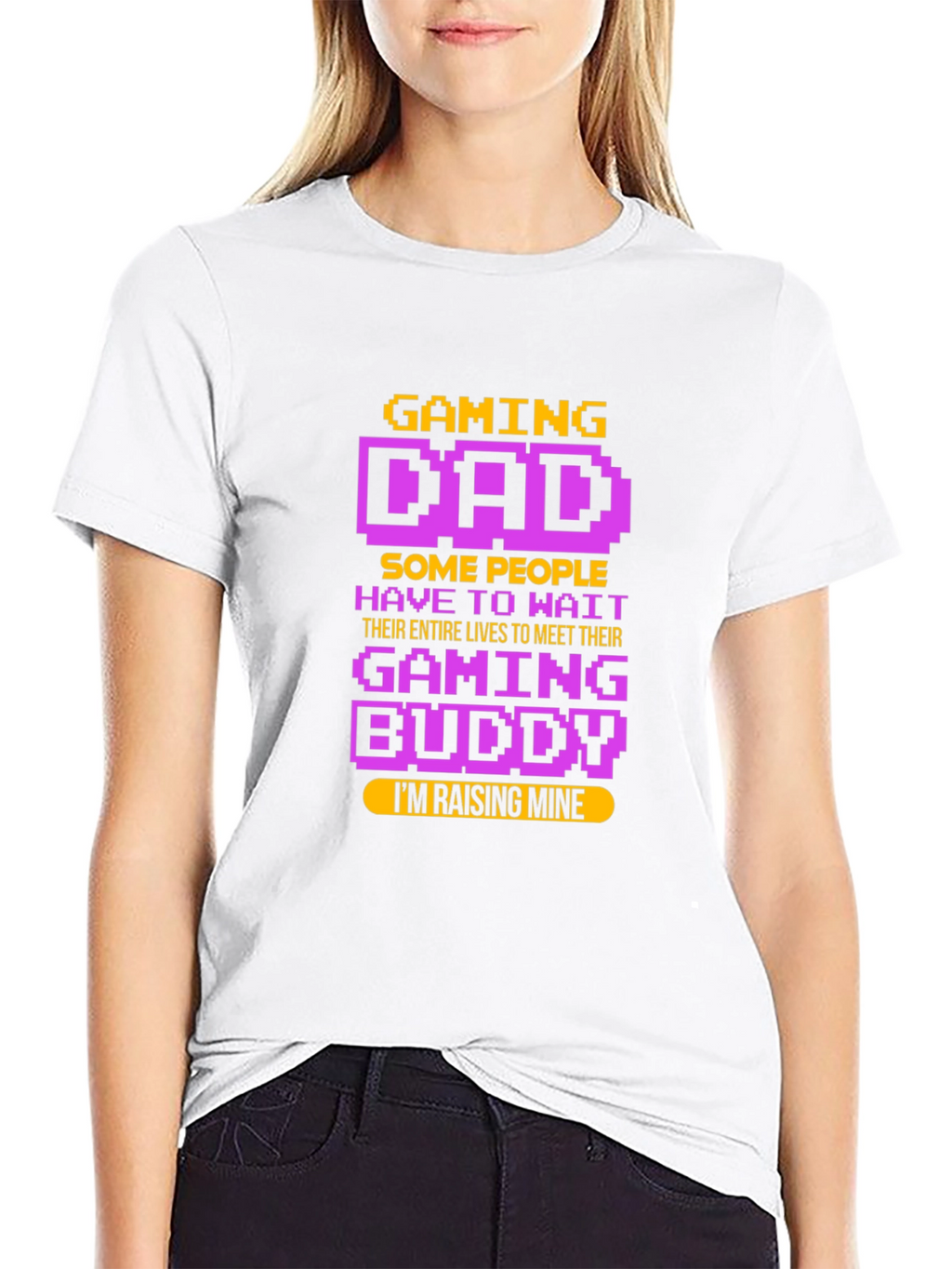 Gaming Dad T-Shirt - Raising My Gaming Buddy
