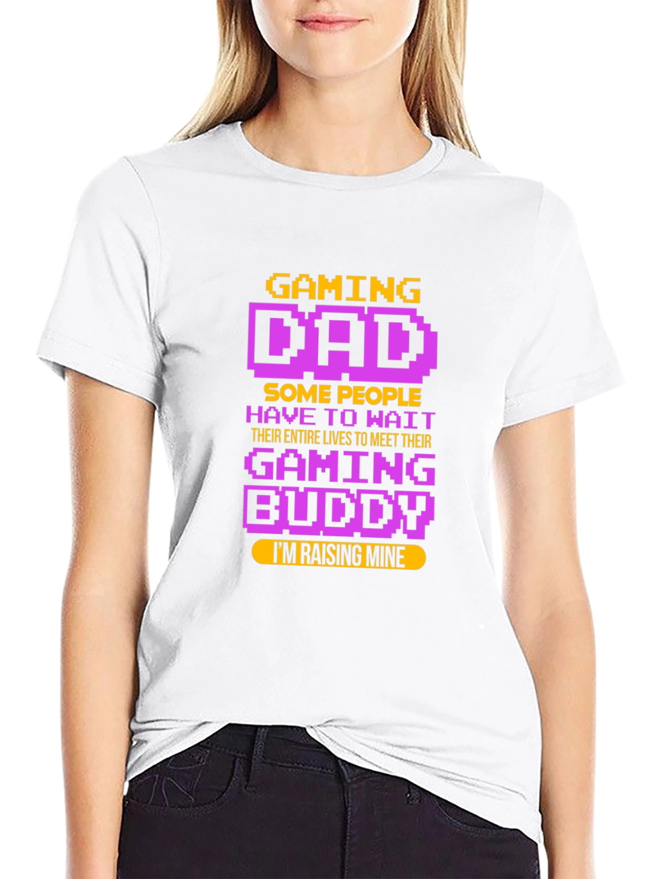 Gaming Dad T-Shirt - Raising My Gaming Buddy