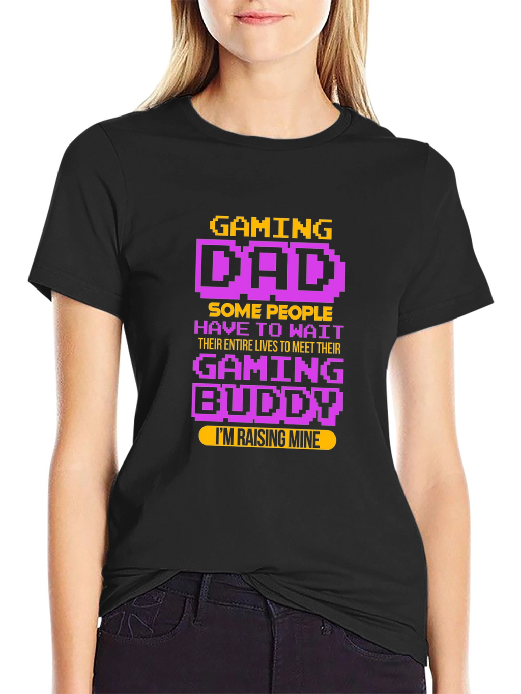 Gaming Dad T-Shirt - Raising My Gaming Buddy