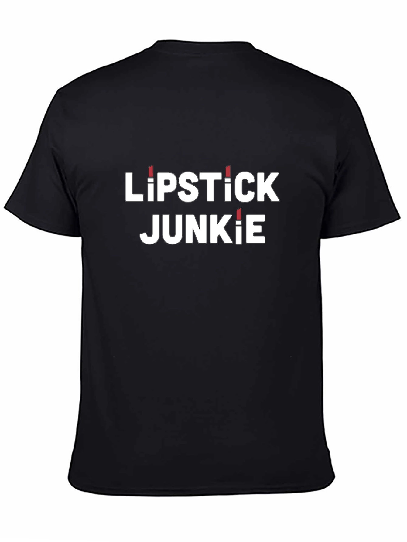 Lipstick Junkie Black Graphic Tee