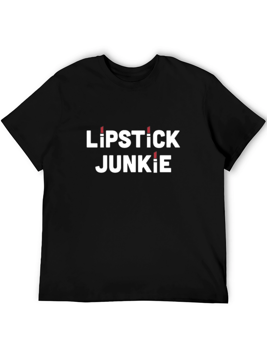 Lipstick Junkie Black Graphic Tee