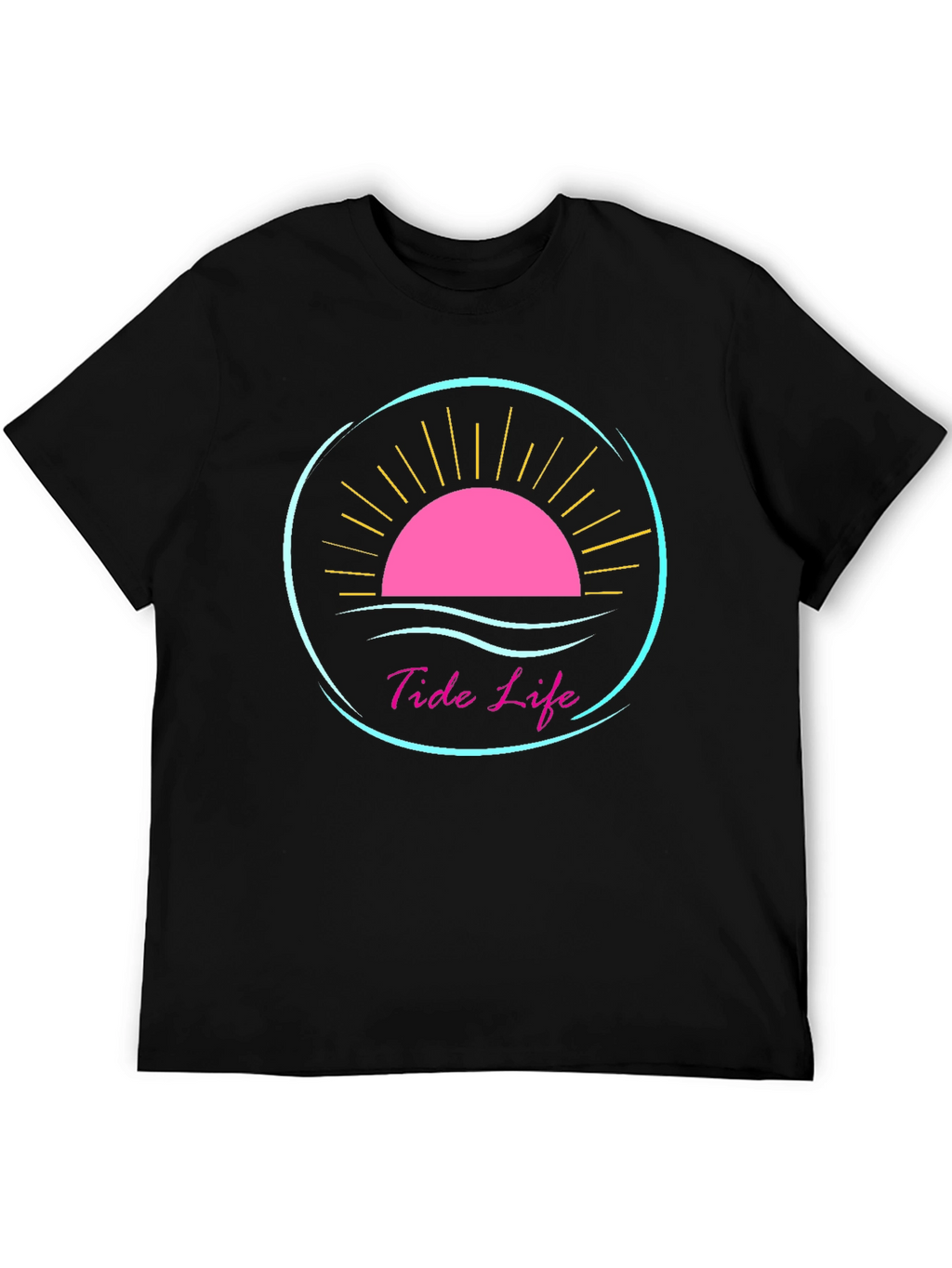 Tide Life Black Graphic Tee