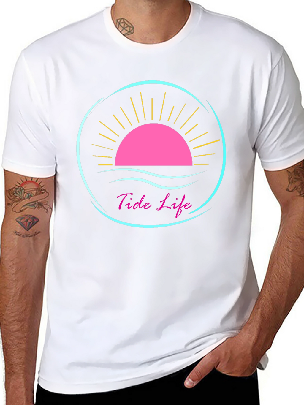 Tide Life Black Graphic Tee
