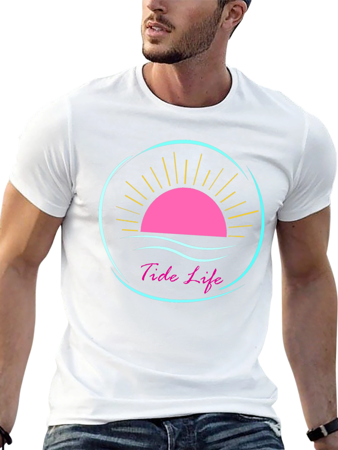 Tide Life Black Graphic Tee
