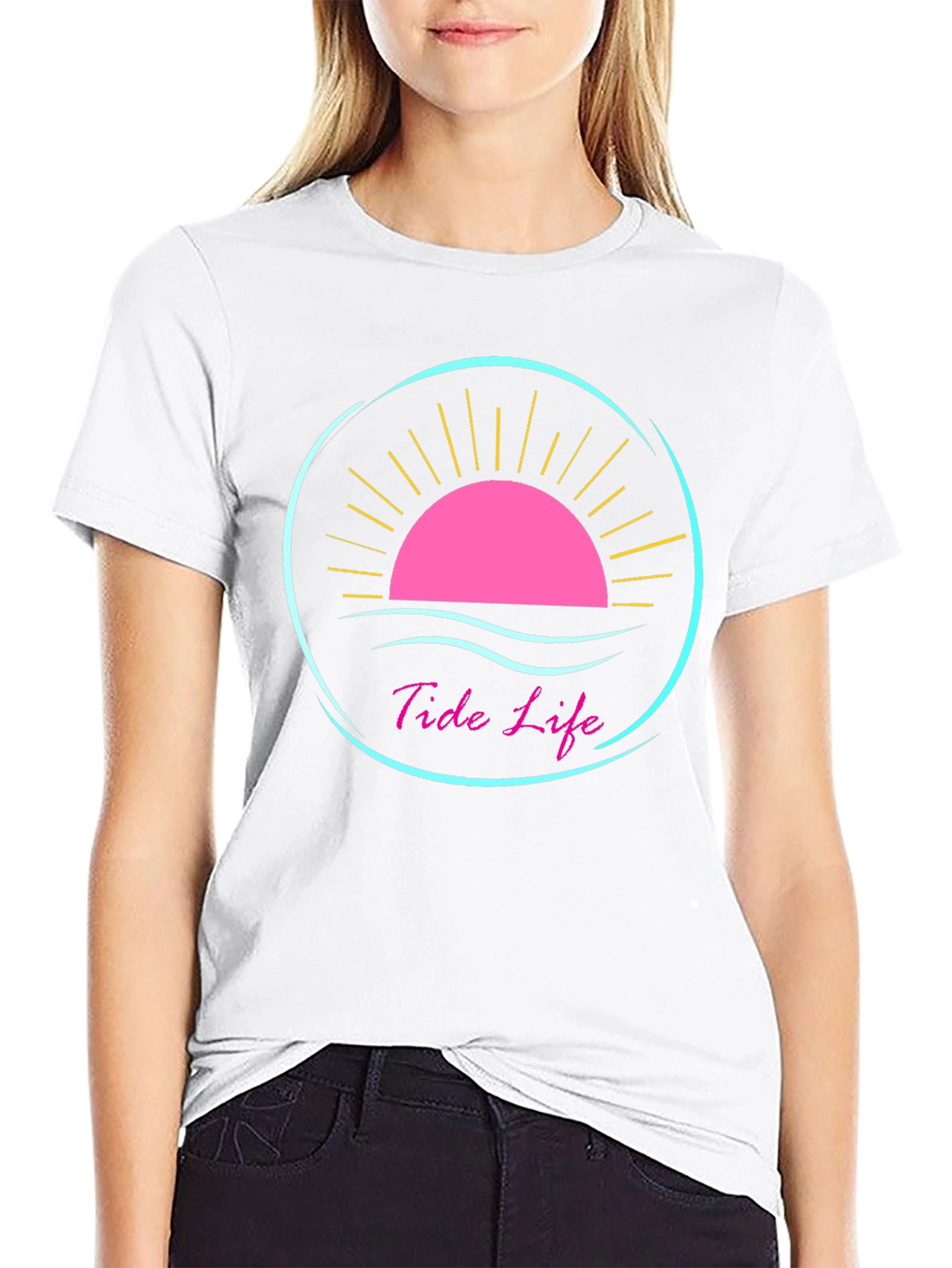 Tide Life Black Graphic Tee