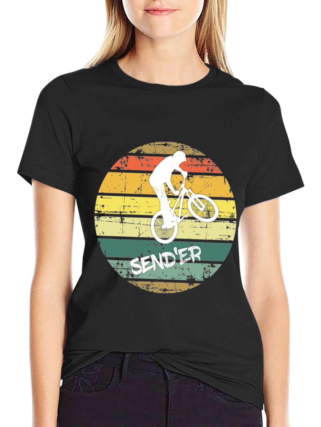 Retro Sender Mountain Biking T-Shirt