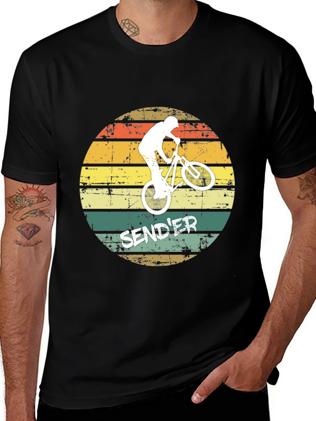 Retro Sender Mountain Biking T-Shirt