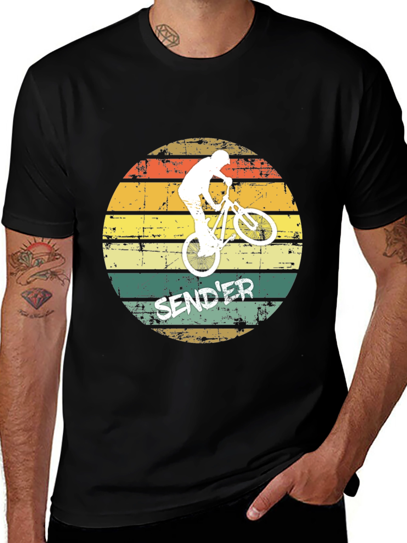 Retro Sender Mountain Biking T-Shirt