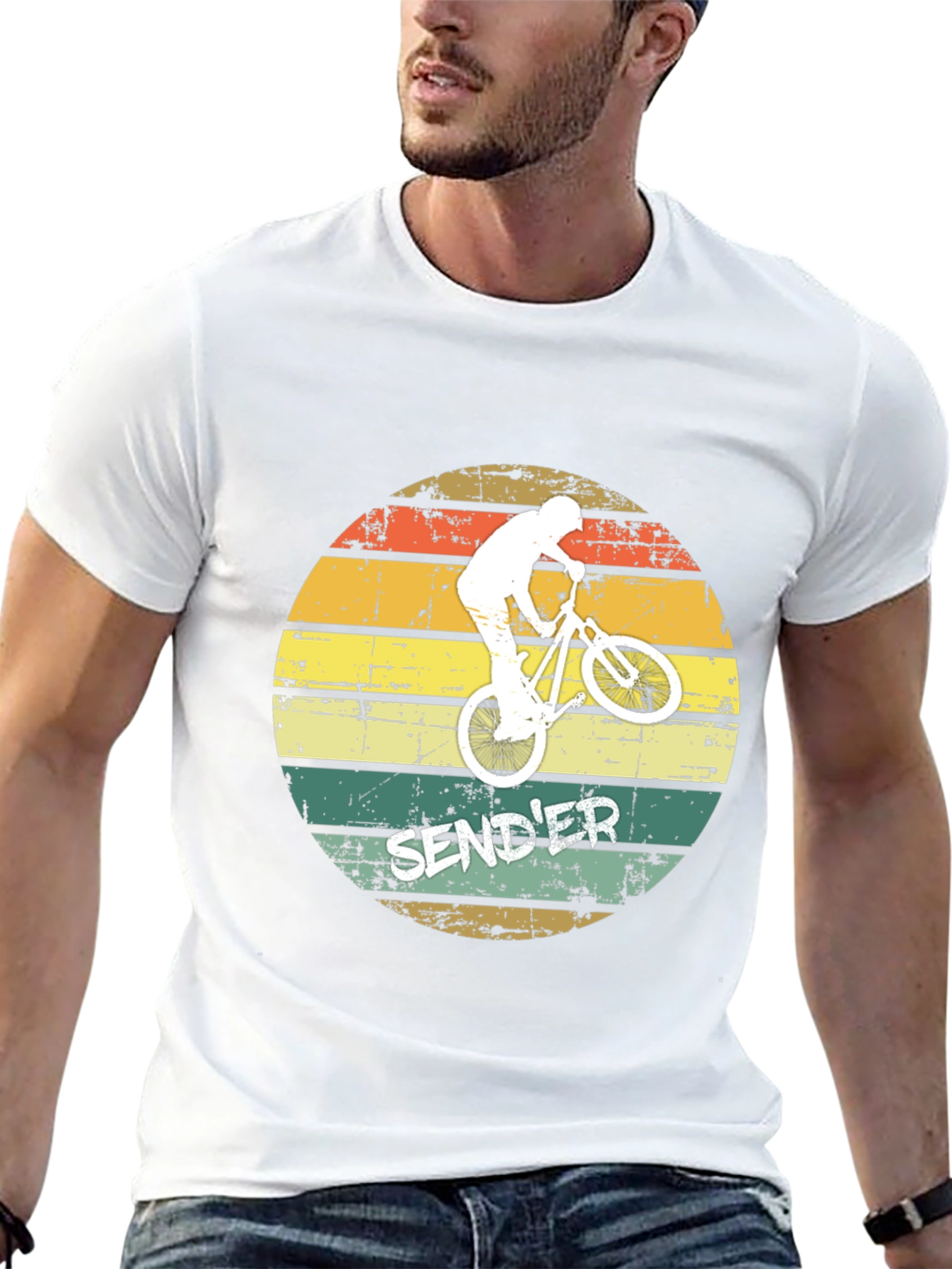 Retro Sender Mountain Biking T-Shirt