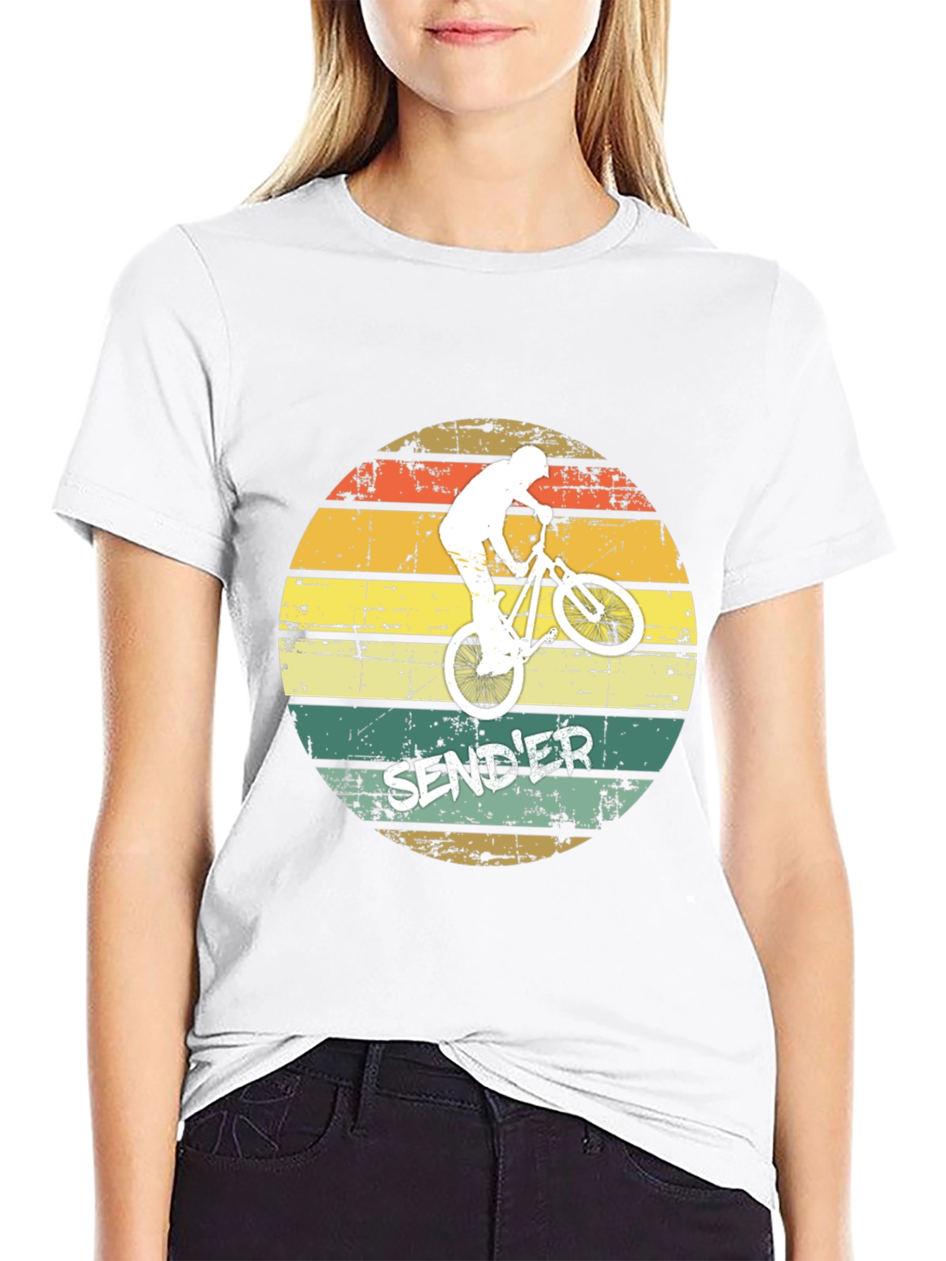 Retro Sender Mountain Biking T-Shirt