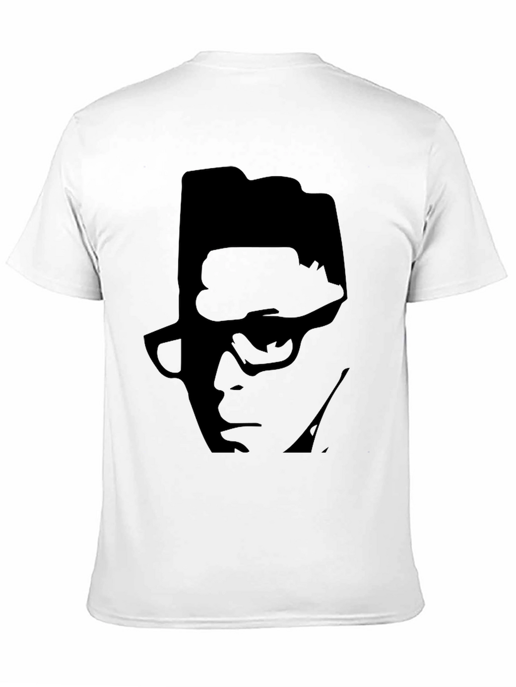 Black T-Shirt with Silhouette Graphic
