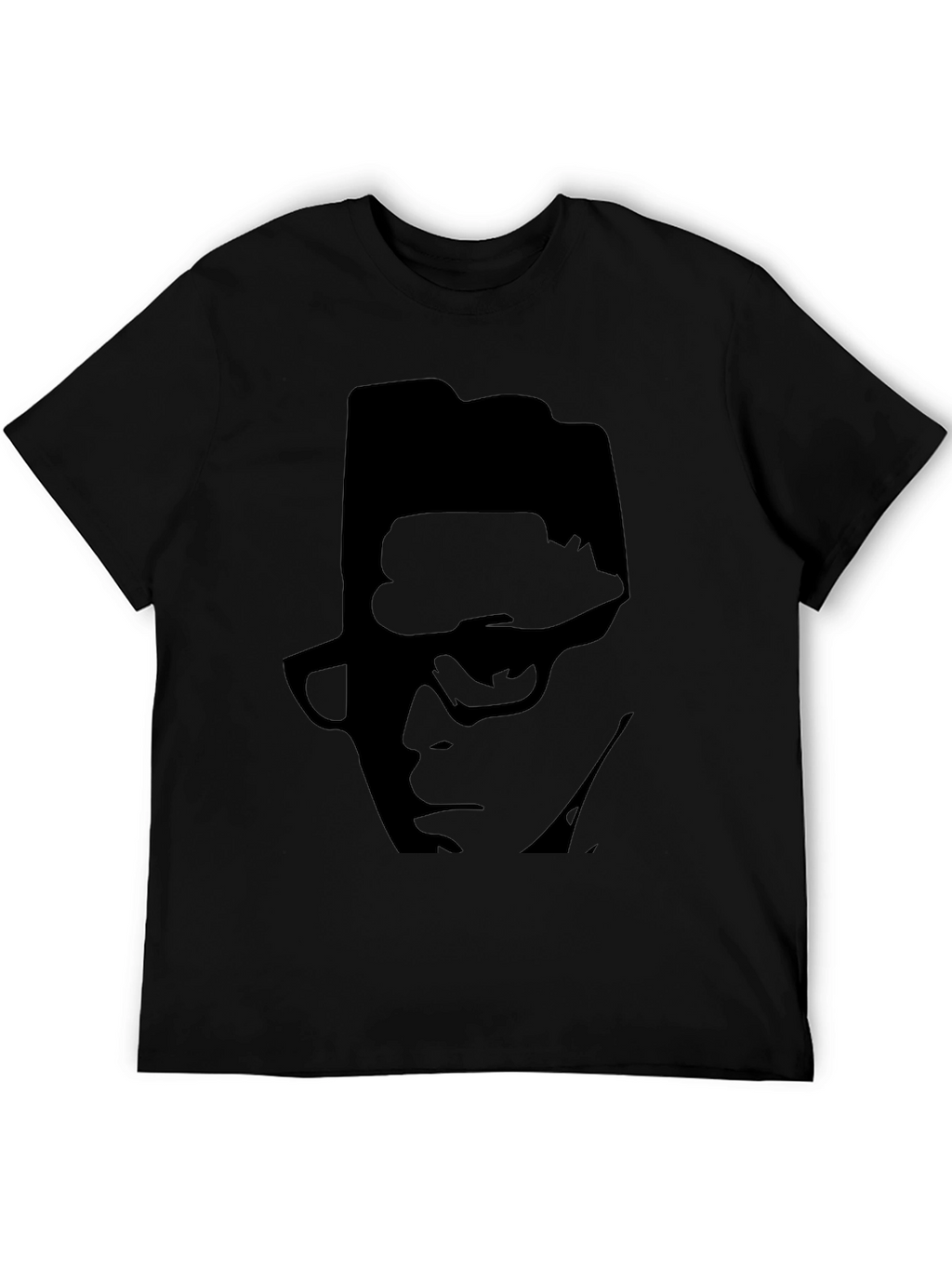 Black T-Shirt with Silhouette Graphic