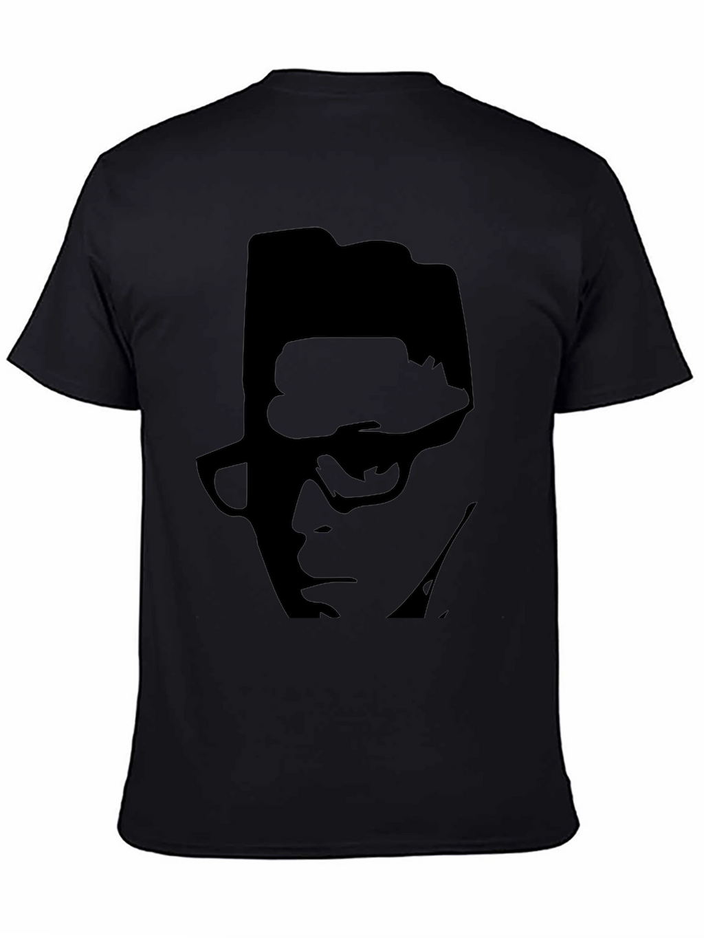 Black T-Shirt with Silhouette Graphic