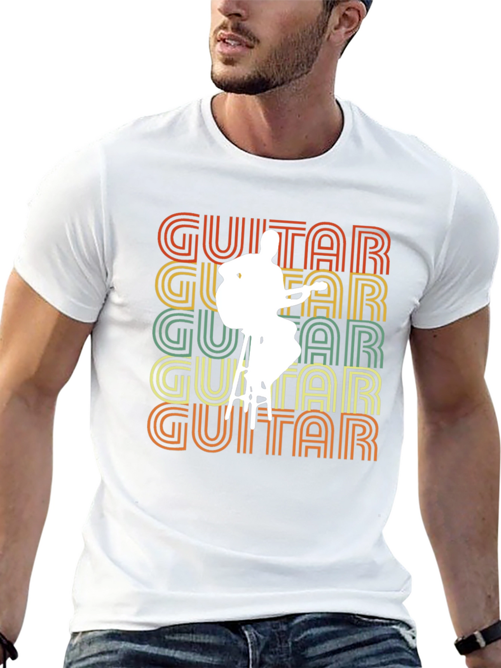 Retro Guitar Player T-Shirt