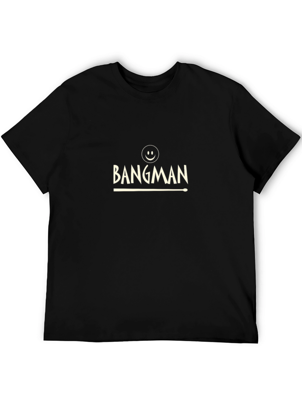 Bangman Drummer T-Shirt - Black Crew Neck Tee
