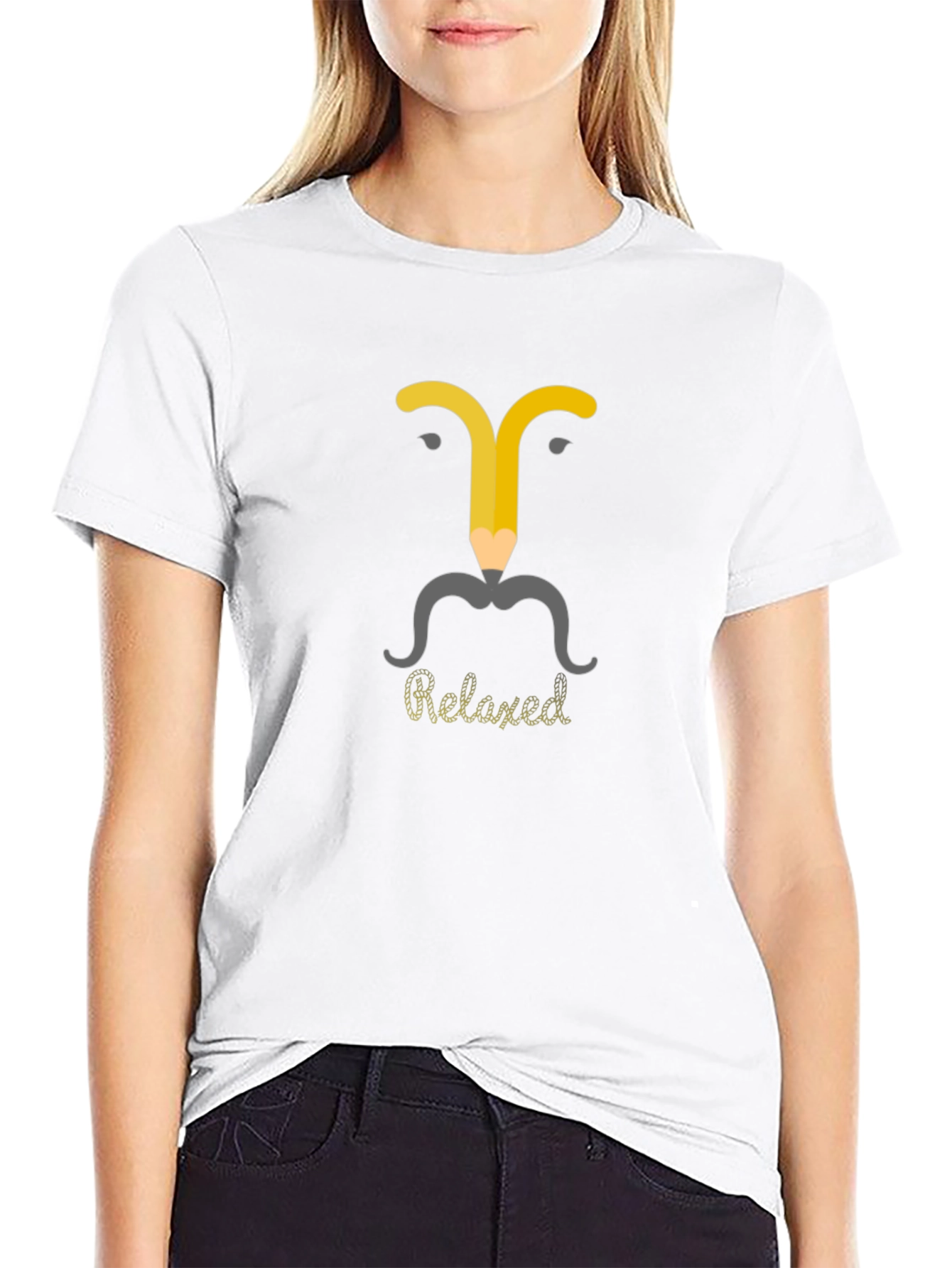 Relaxed Pencil Man Graphic T-Shirt - Modern Casual Wear