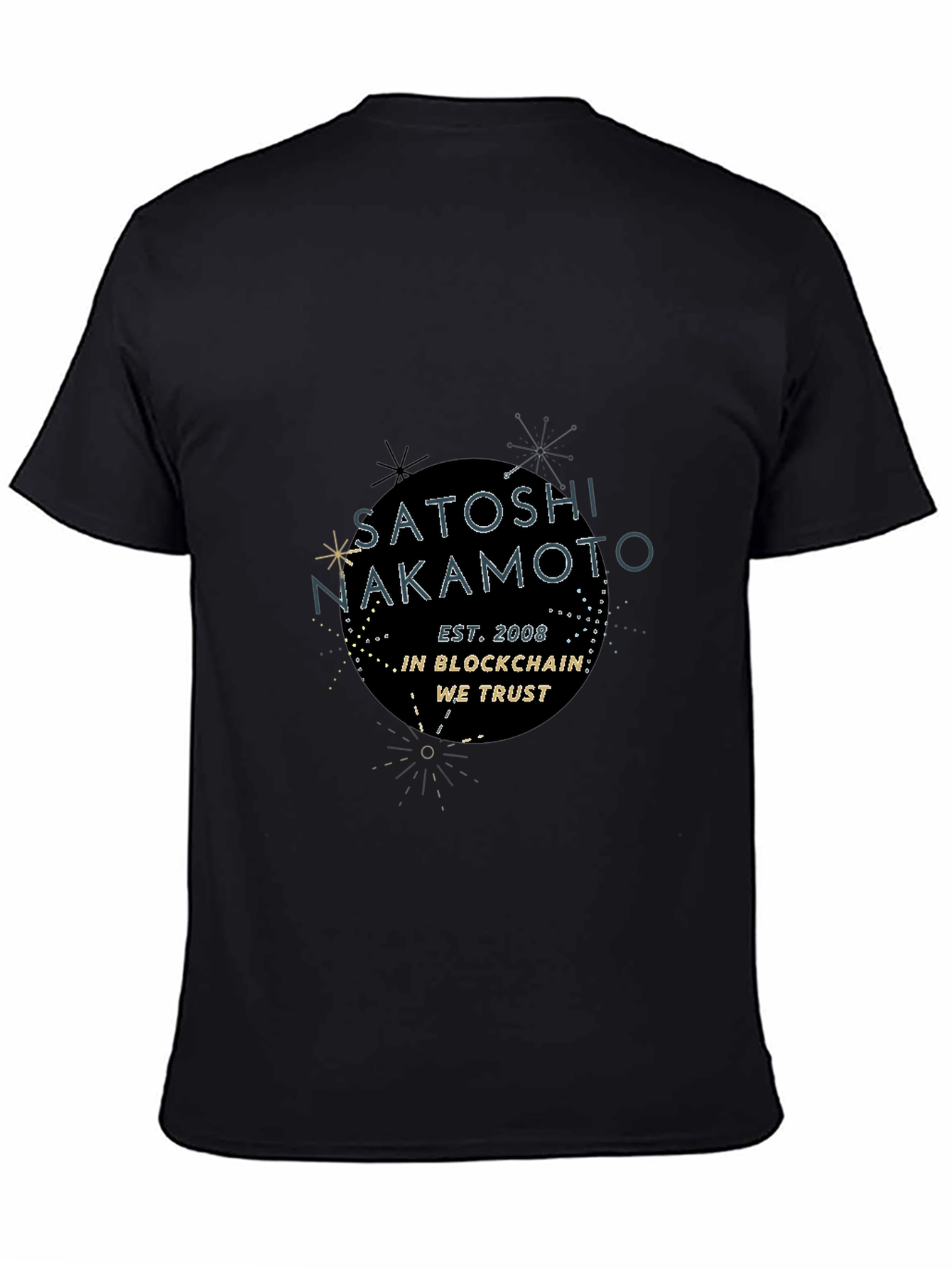 Satoshi Nakamoto Black T-Shirt - Blockchain Crypto Tee