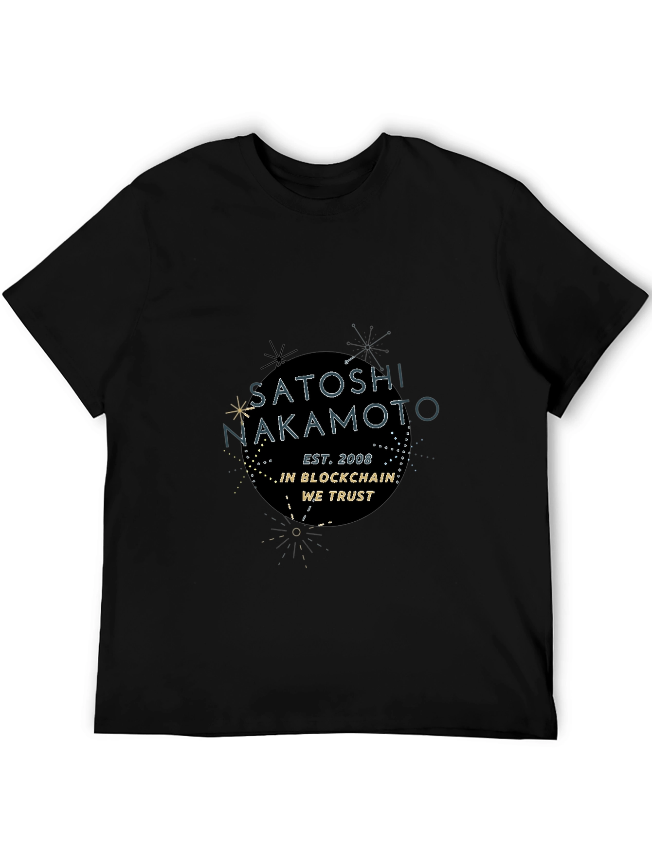 Satoshi Nakamoto Black T-Shirt - Blockchain Crypto Tee