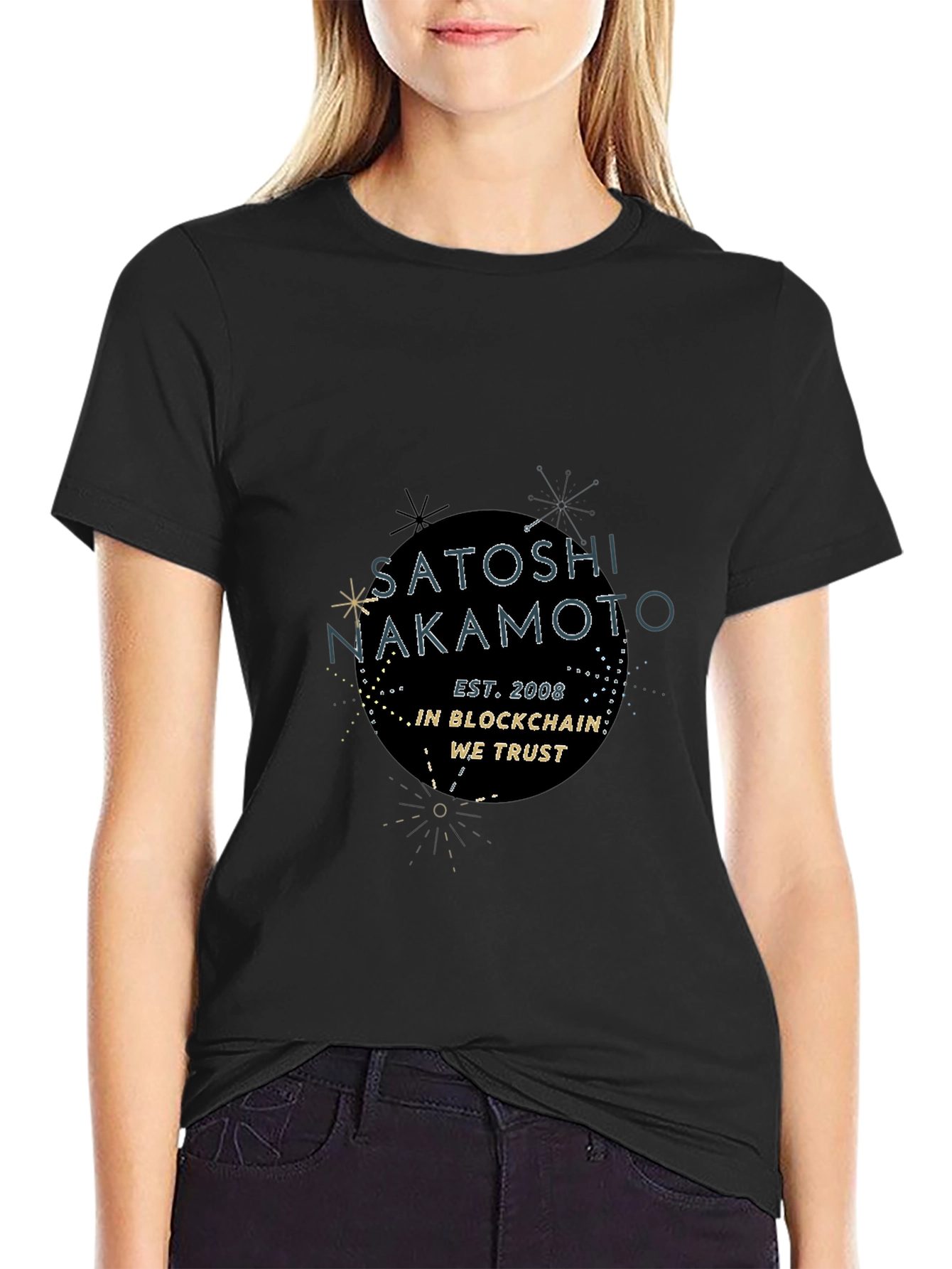 Satoshi Nakamoto Black T-Shirt - Blockchain Crypto Tee