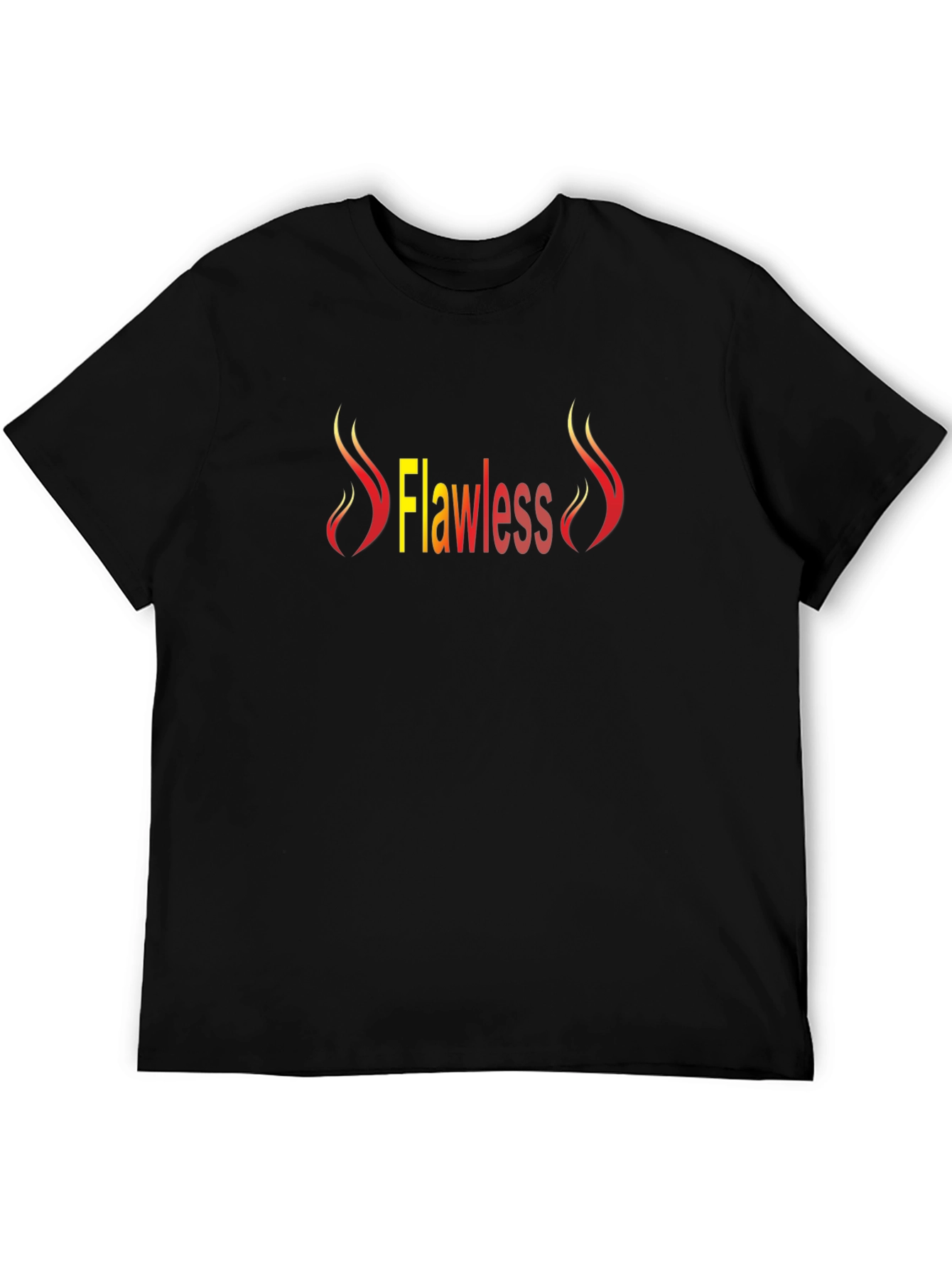 Flawless Flame Graphic Black T-Shirt