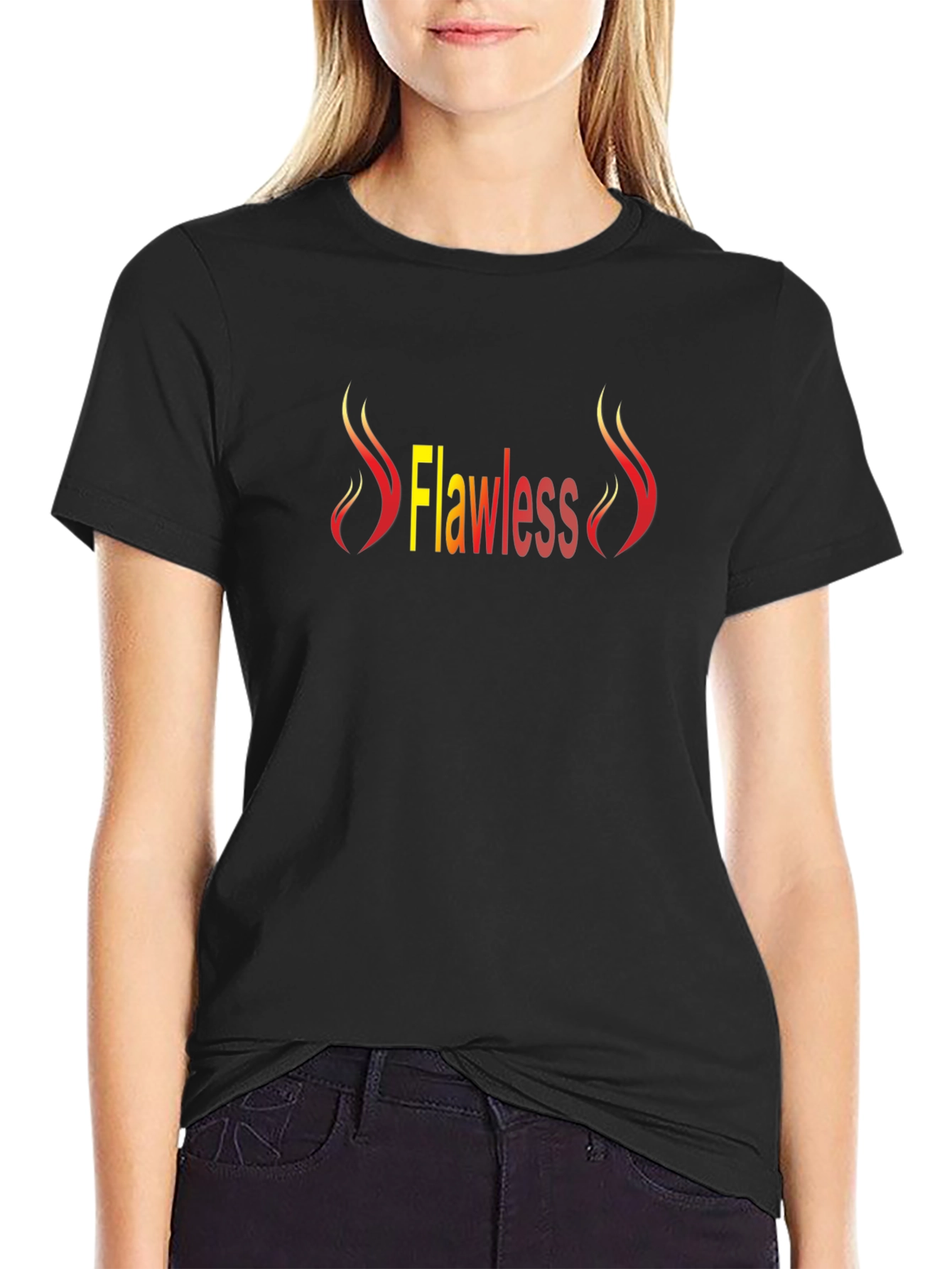 Flawless Flame Graphic Black T-Shirt