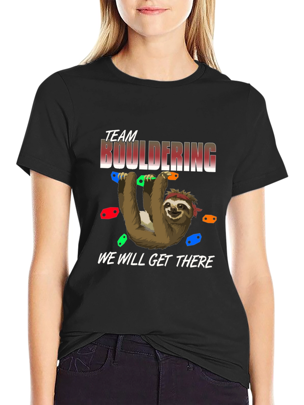 Team Bouldering Sloth Graphic T-Shirt