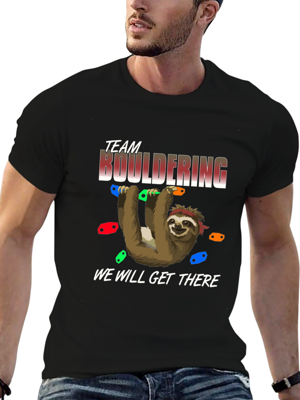 Team Bouldering Sloth Graphic T-Shirt