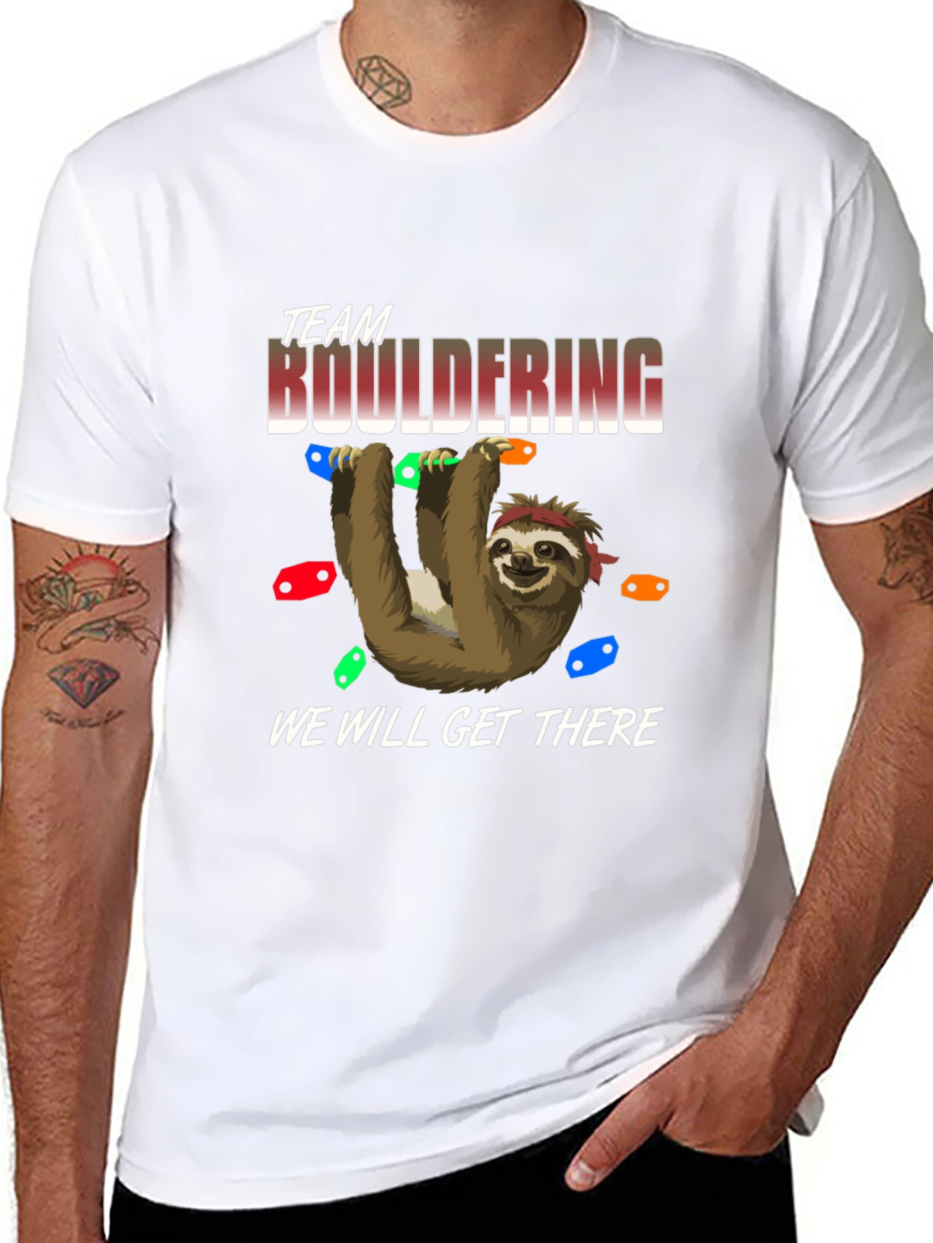 Team Bouldering Sloth Graphic T-Shirt