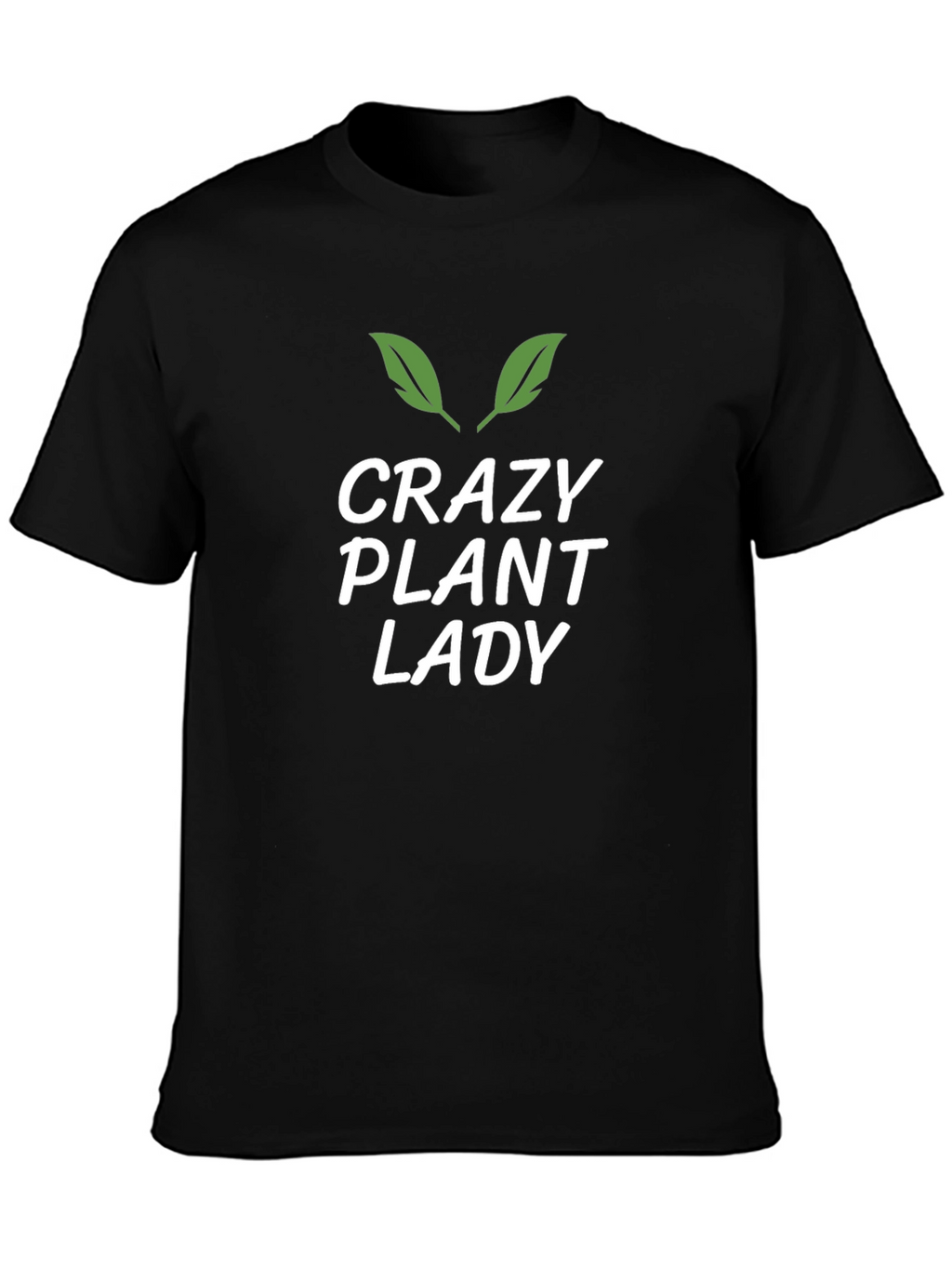 Crazy Plant Lady Graphic Tee - Black Cotton T-Shirt